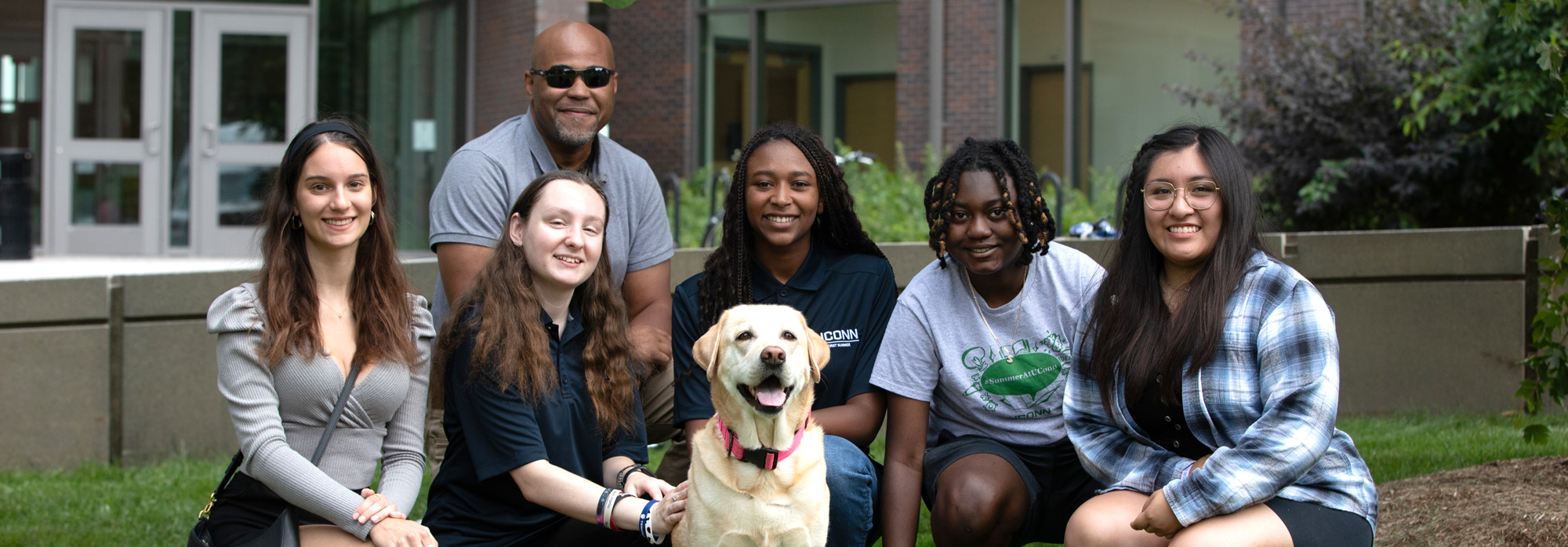 UCFS 2024 gathered around Tildy & Carson (UCPD dogs)